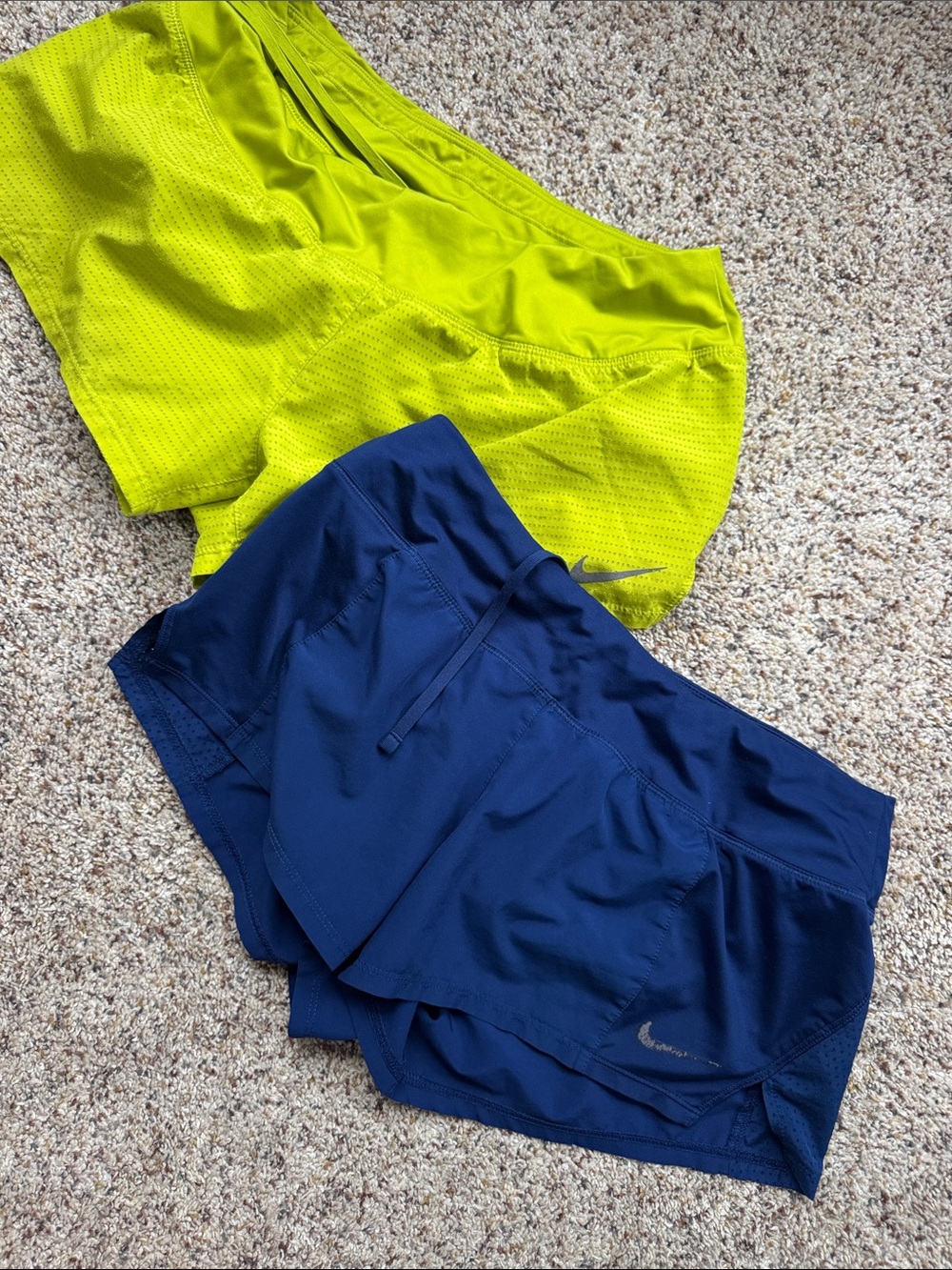 Nike Running Shorts Duo - Bright Yellow & Navy Blue